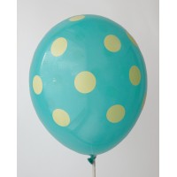Tosca - Lemon Yellow Polkadots Printed Balloons